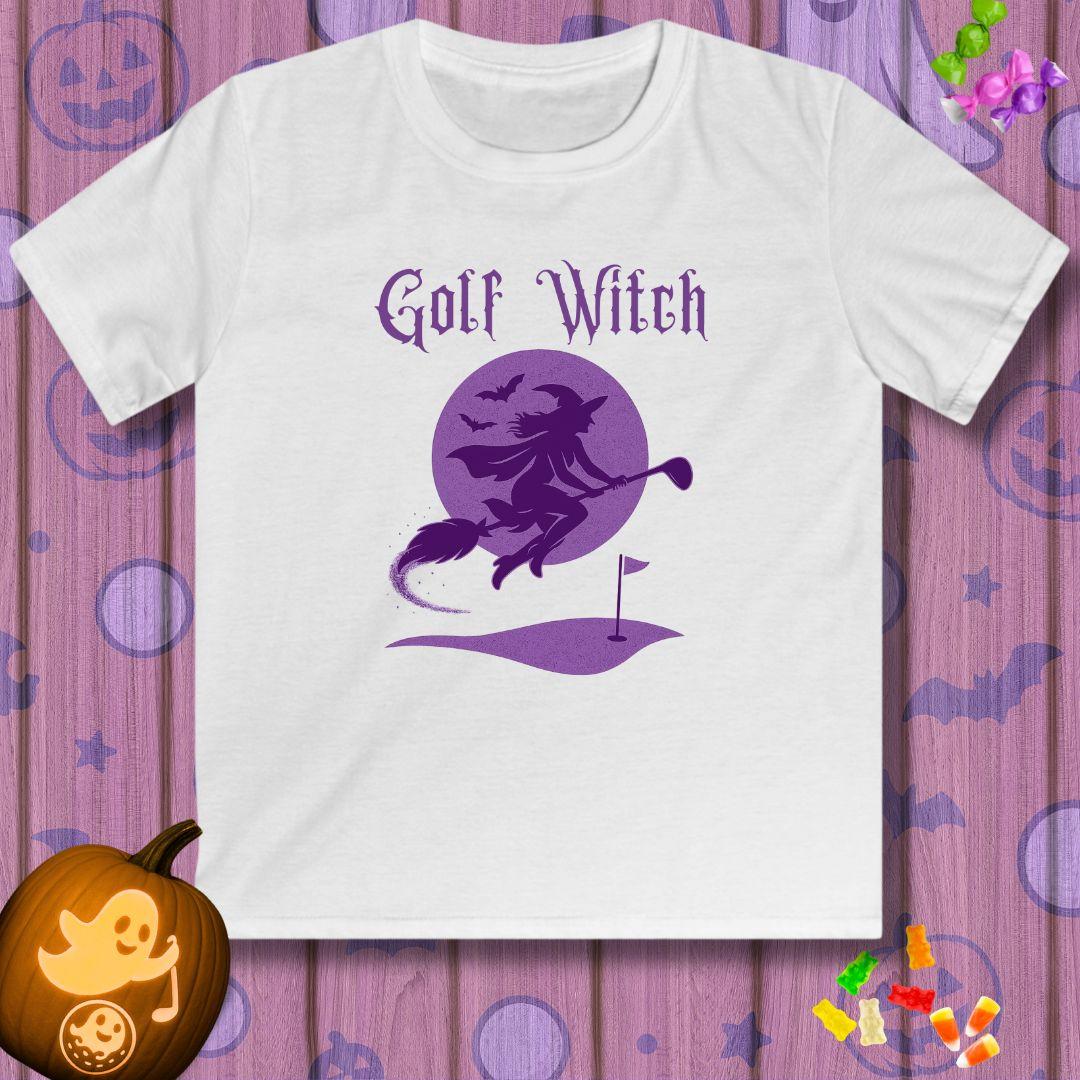 Golf Witch  - Youth Halloween Golf T-Shirt