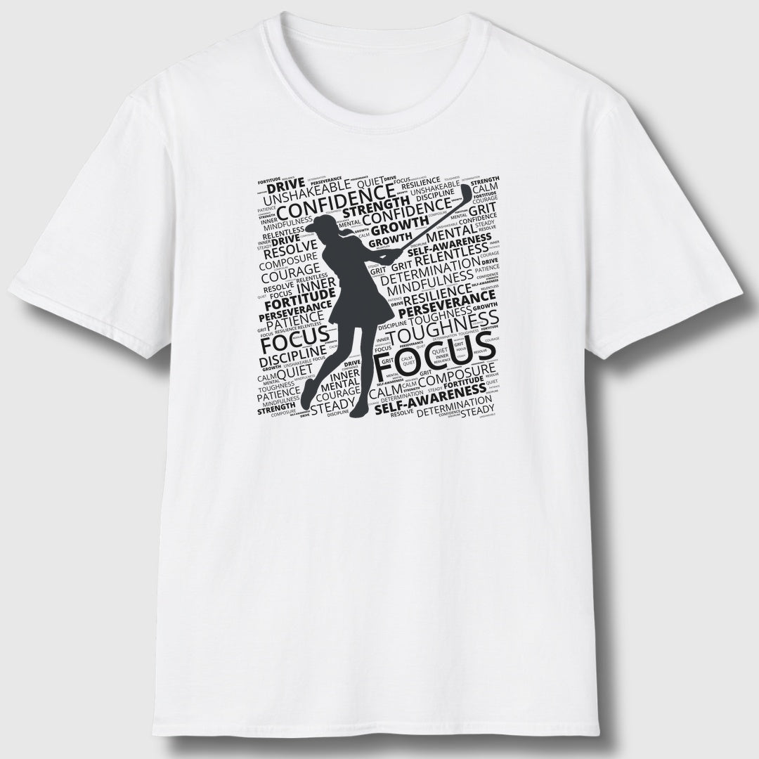 Unleash Your Mental Game (Female) - Adult Golf T-Shirt in White