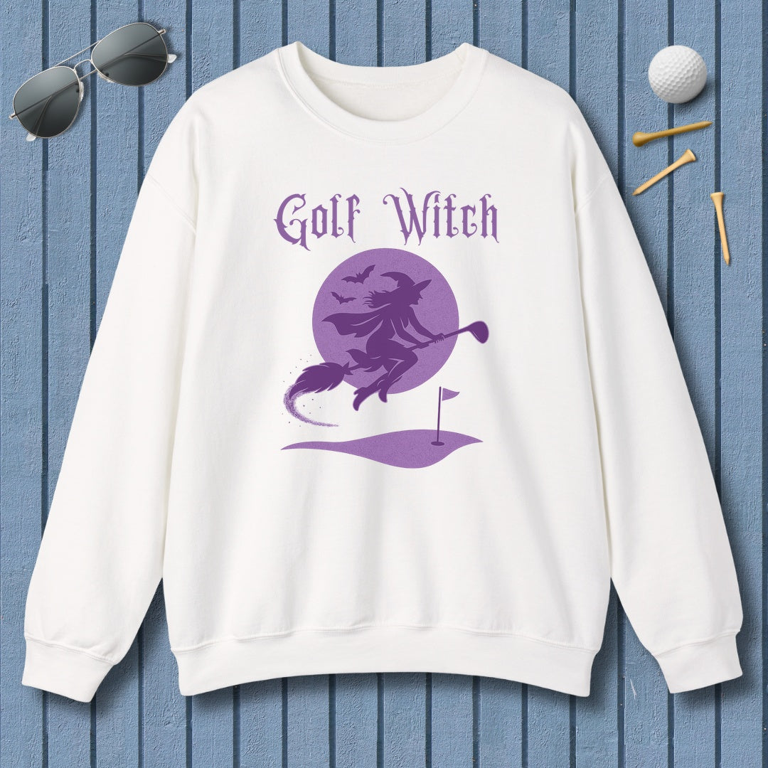 Golf Witch - Adult Golf Sweatshirt in White