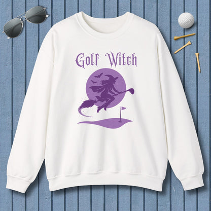 Golf Witch - Adult Golf Sweatshirt in White