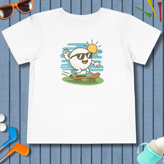 Skate the Fairway - Toddler Golf T-Shirt in White