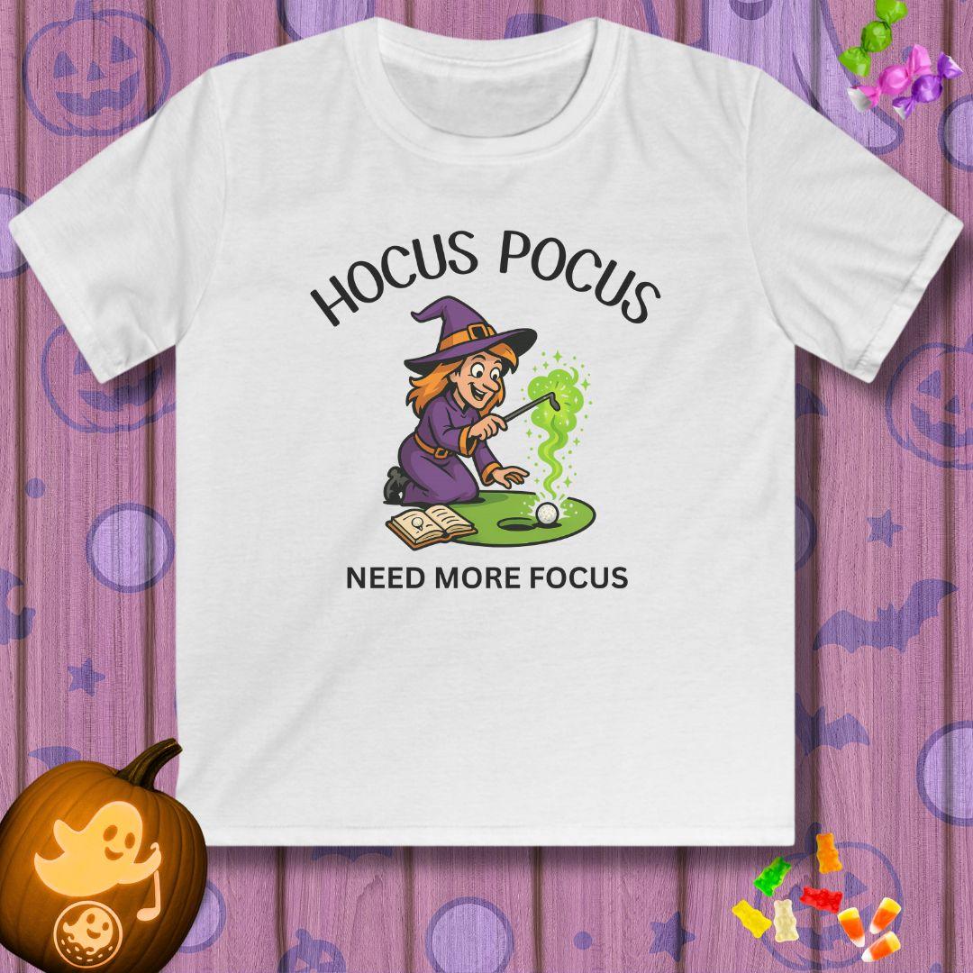 Hocus Pocus, Need More Focus - Youth Halloween Golf T-Shirt