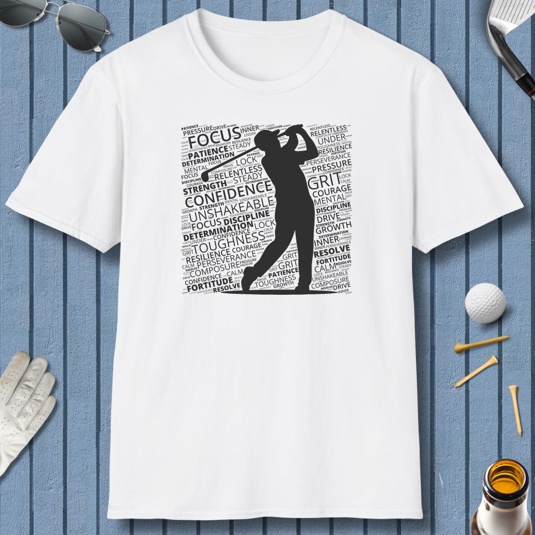 Unleash Your Mental Game (Male) - Adult Golf T-Shirt in White