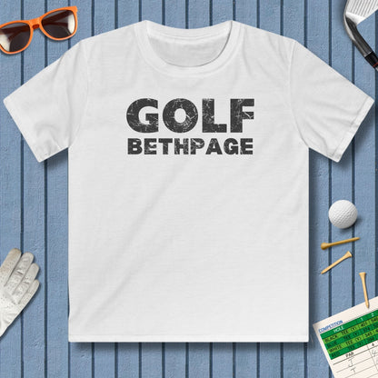 Golf Bethpage - Youth Golf T-Shirt in White