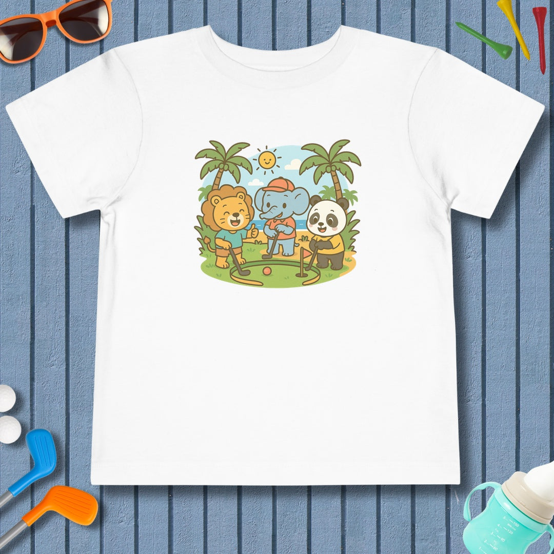 It's a zoo out here - Toddler Golf T-Shirt in White