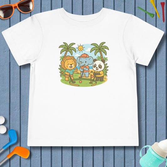 It's a zoo out here - Toddler Golf T-Shirt in White