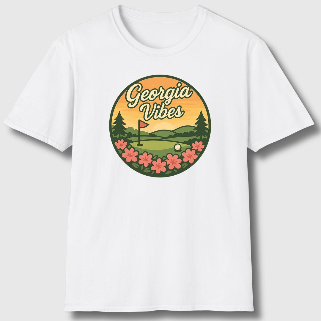 Golf Vibes - Georgia Azalea Edition - Adult Golf T-Shirt in White