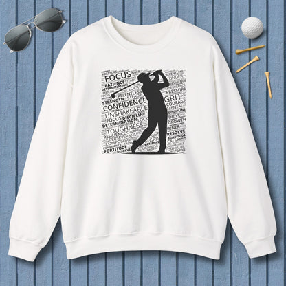 Unleash Your Mental Game (Male) - Adult Golf Sweatshirt in White