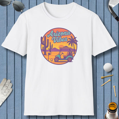 Golf Vibes - Arizona - Desert Edition Golf Destination - Adult Golf T-Shirt in White