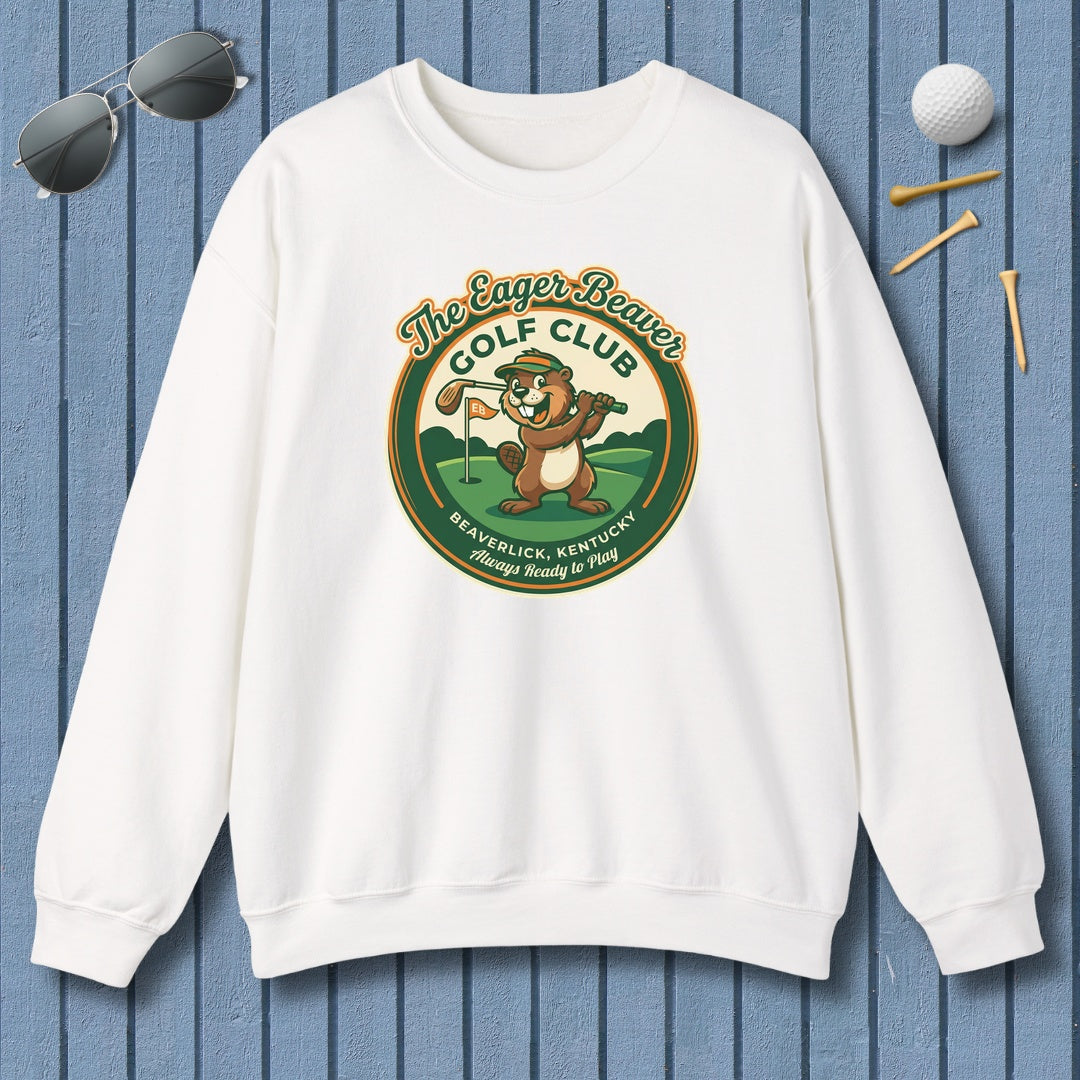 THE EAGER BEAVER GOLF CLUB - Adult Golf Sweatshirt in White