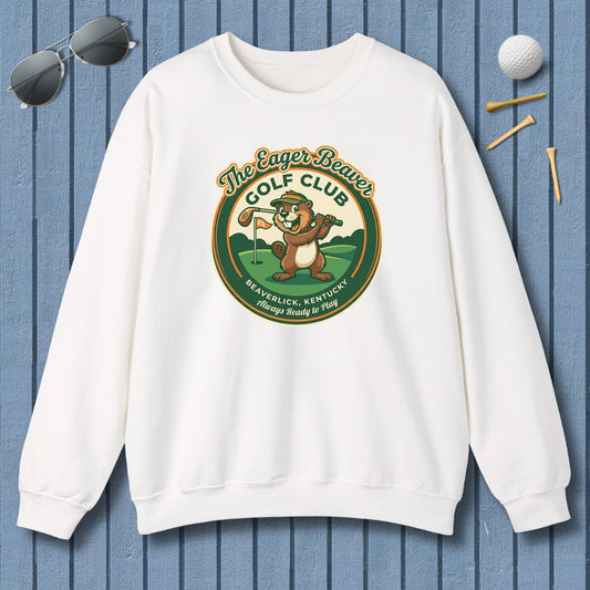 THE EAGER BEAVER GOLF CLUB - Adult Golf Sweatshirt in White