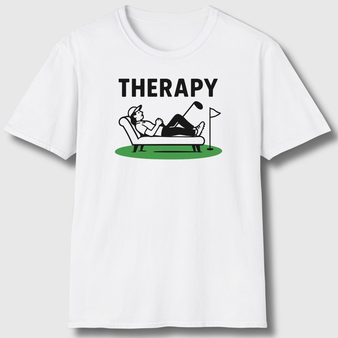 Golf Therapy - Adult Golf T-Shirt in White