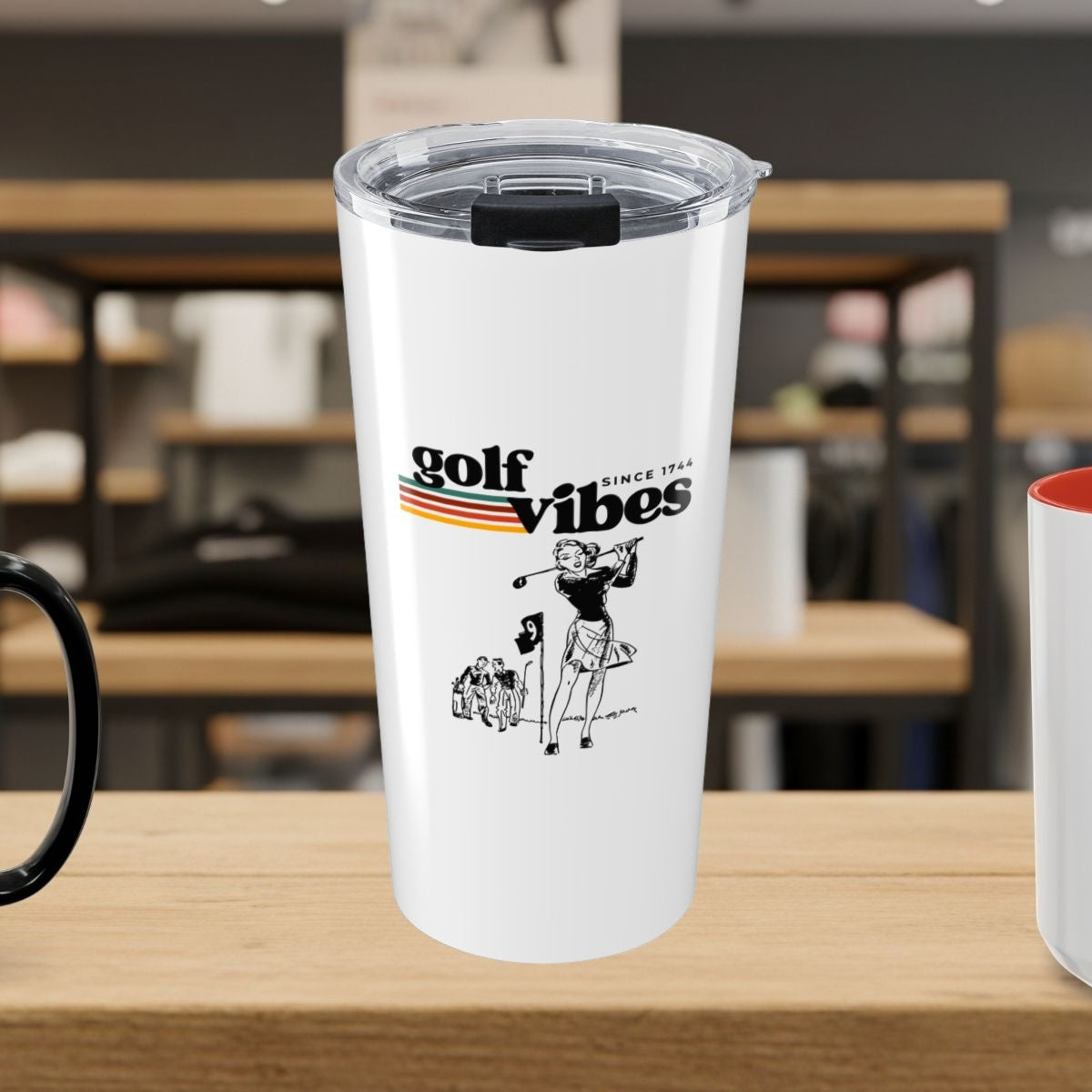 Golf Vibes Retro - 20oz Tumbler in White