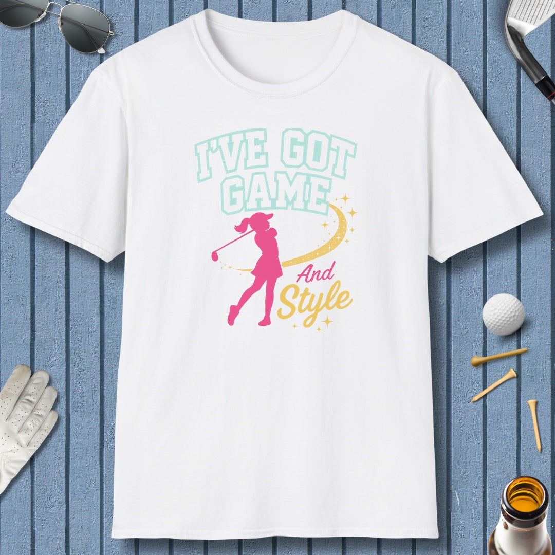 I've Got Game And Style - Adult Golf T-Shirt in White