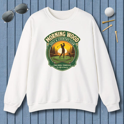 MORNING WOOD GOLF & COUNTRY CLUB - Adult Golf Sweatshirt in White