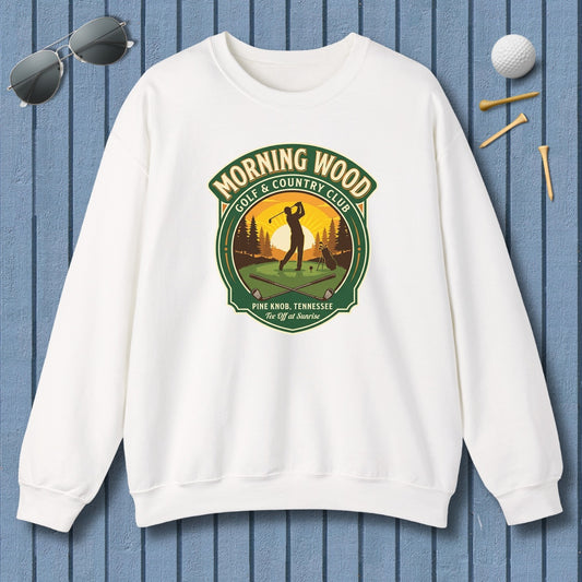 MORNING WOOD GOLF & COUNTRY CLUB - Adult Golf Sweatshirt in White