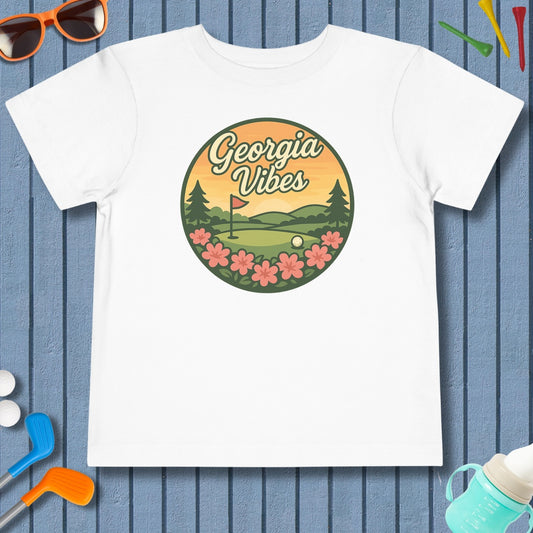 Golf Vibes - Georgia Azalea Edition - Toddler Golf T-Shirt in White