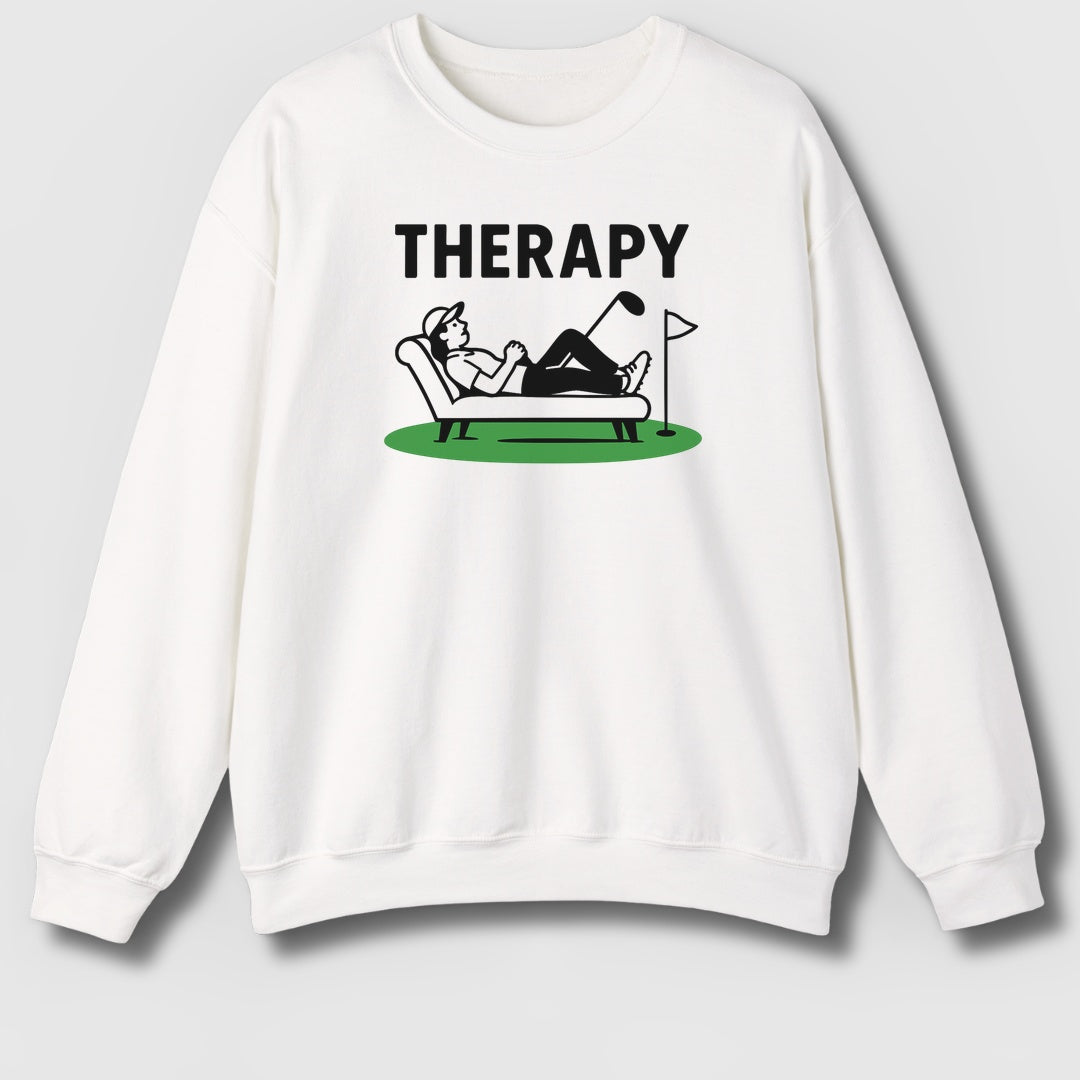 Golf Therapy - Adult Golf Sweatshirt in White