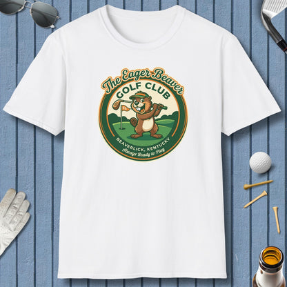 THE EAGER BEAVER GOLF CLUB - Adult Golf T-Shirt in White