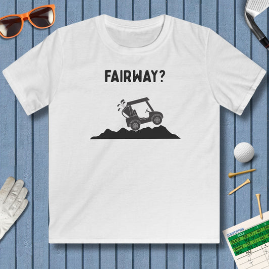 Fairway? - Youth Golf T-Shirt in White