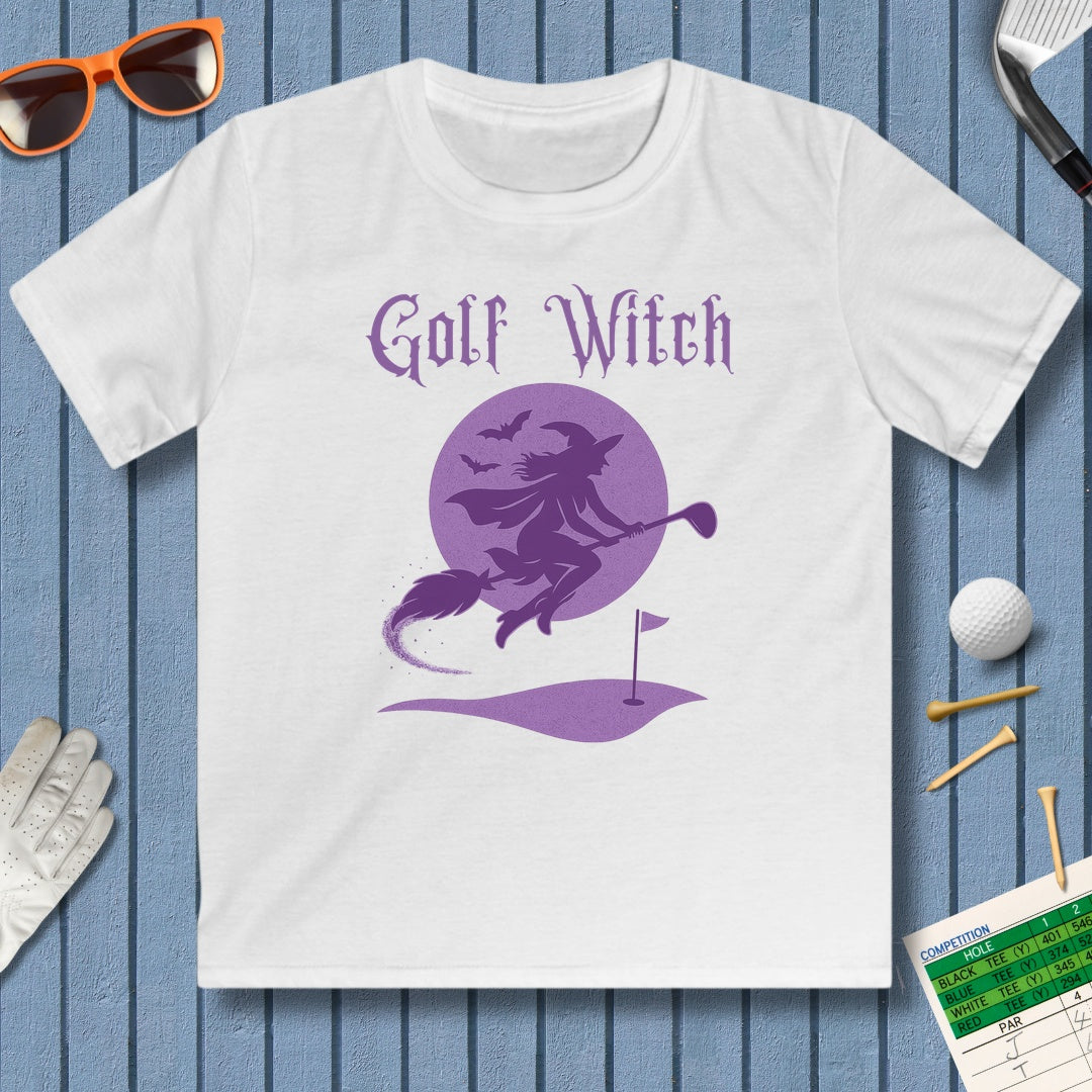 Golf Witch - Youth Golf T-Shirt in White