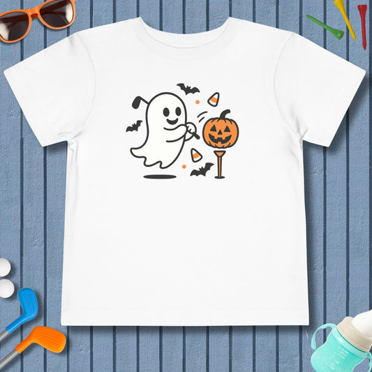Ghost Tee Off - Toddler Golf T-Shirt in White