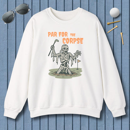Par for the Corpse - Adult Golf Sweatshirt in White