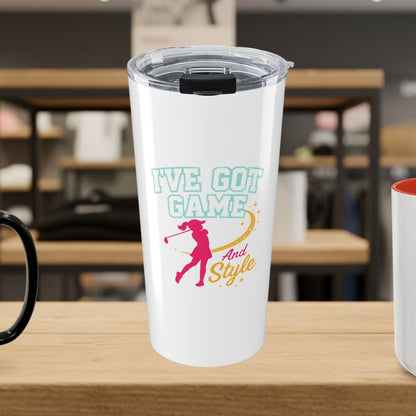 I've Got Game And Style - 20oz Tumbler in White