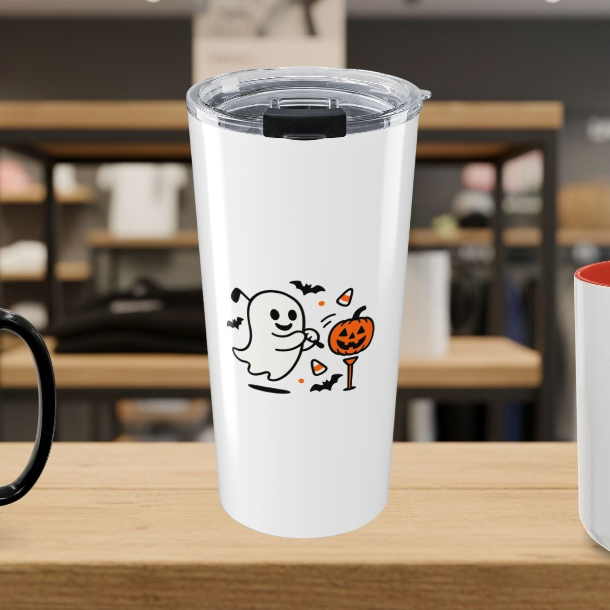 Ghost Tee Off - 20oz Tumbler in White