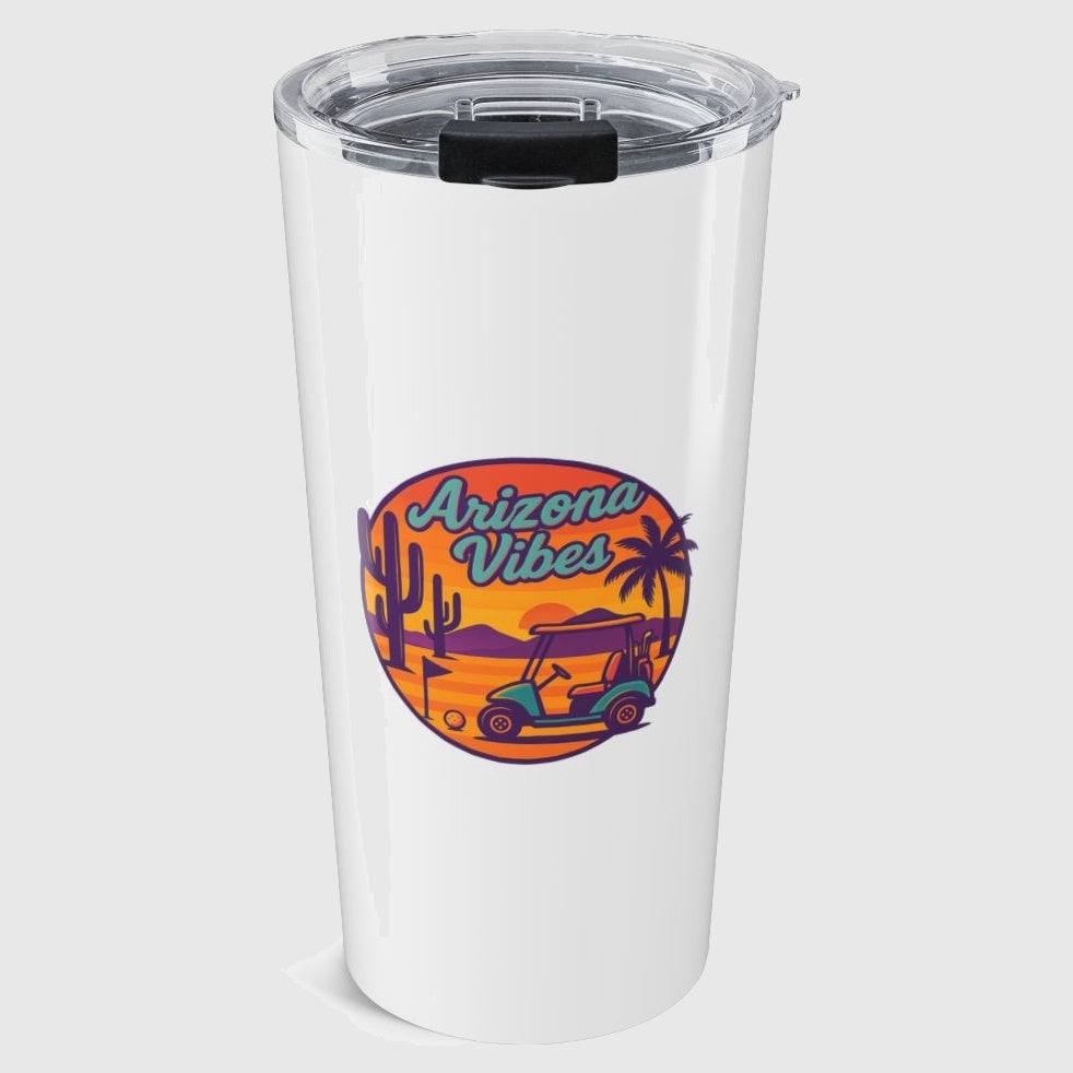 Golf Vibes - Arizona - Desert Edition Golf Destination - 20oz Tumbler in White
