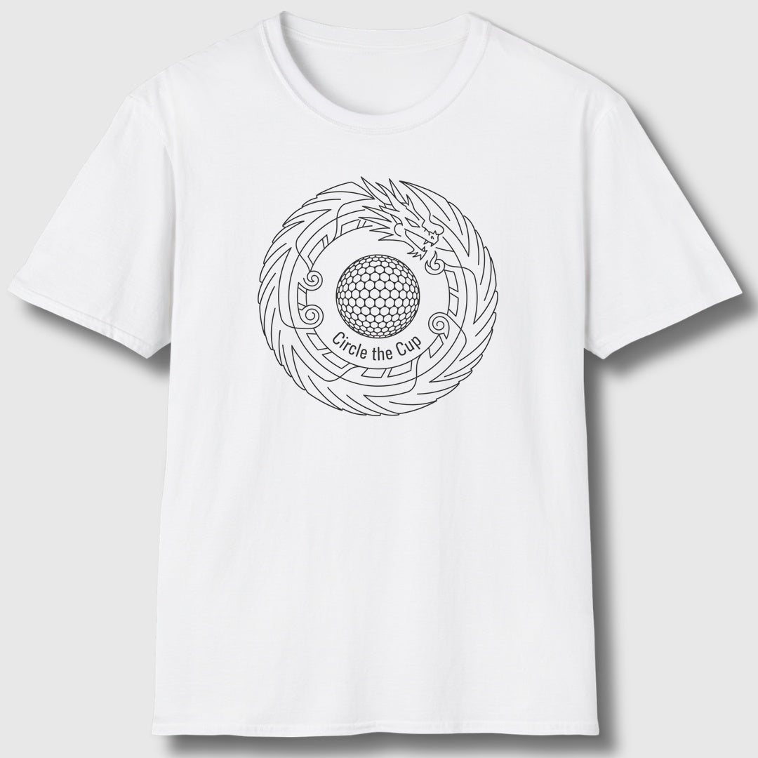Circle the Cup - Adult Golf T-Shirt in White