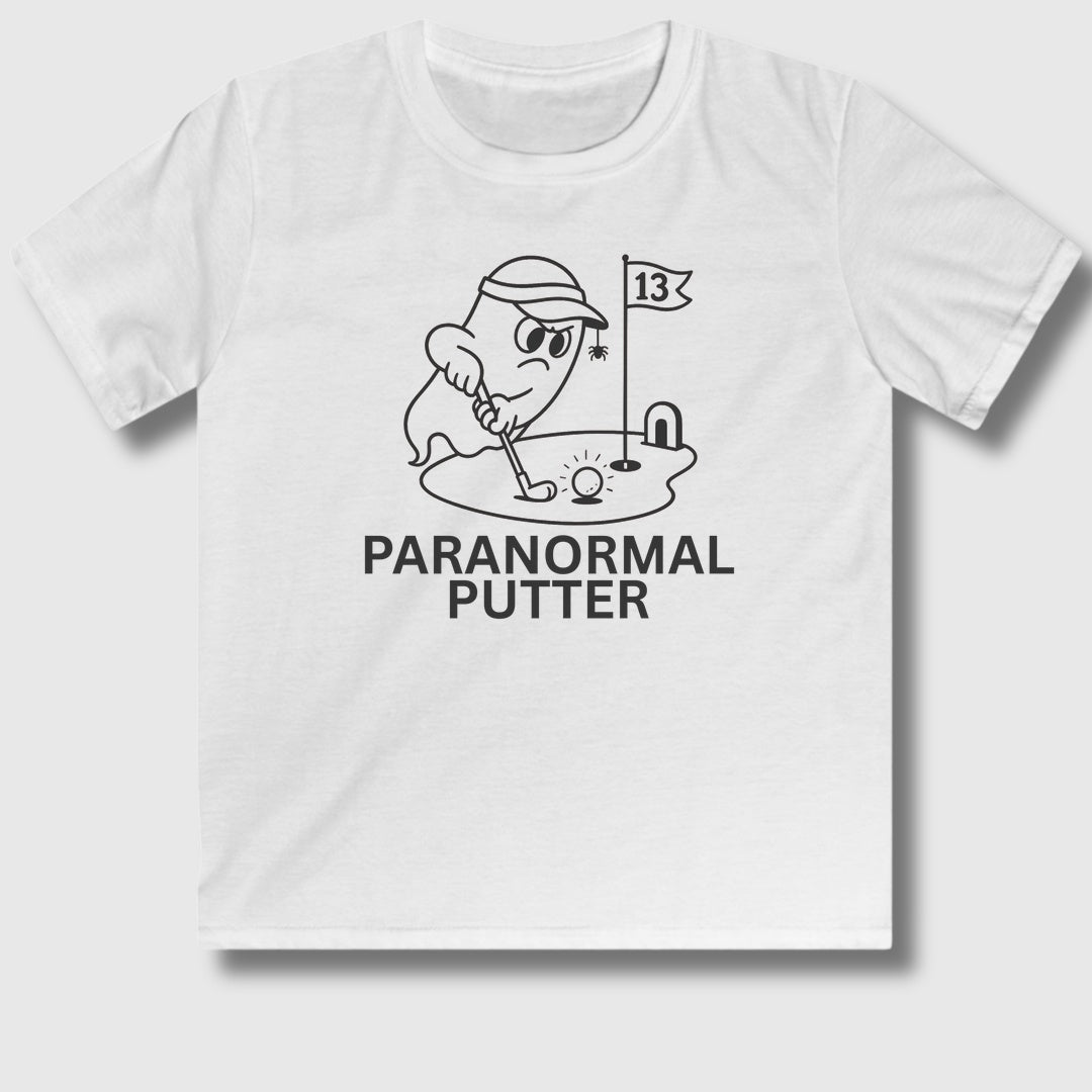 Paranormal Putter - Youth Golf T-Shirt in White