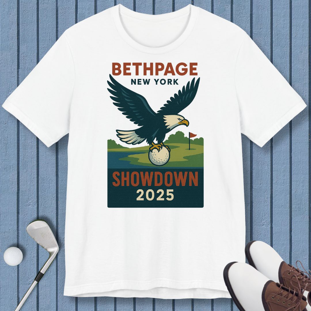 Bethpage Golf 2025 - Eagle - T-shirt in White, great for casual wear. Find more fun golf focused products at oneforetheages.com