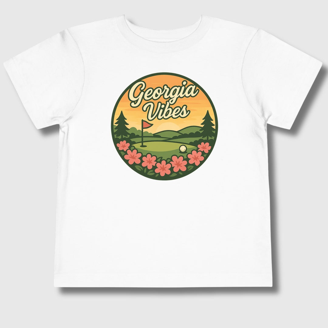Golf Vibes - Georgia Azalea Edition - Toddler Golf T-Shirt in White