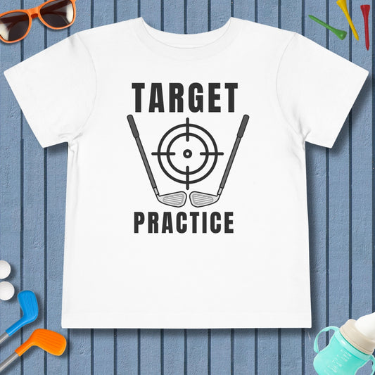 Target Practice - Toddler Golf T-Shirt in White
