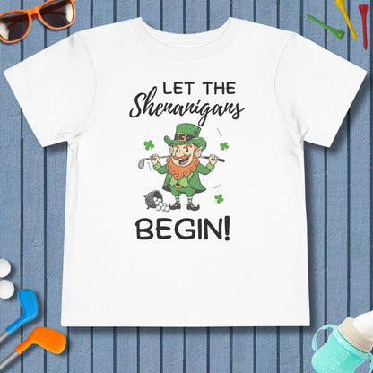 Let The Shenanigans Begin - Toddler Golf T-Shirt in White