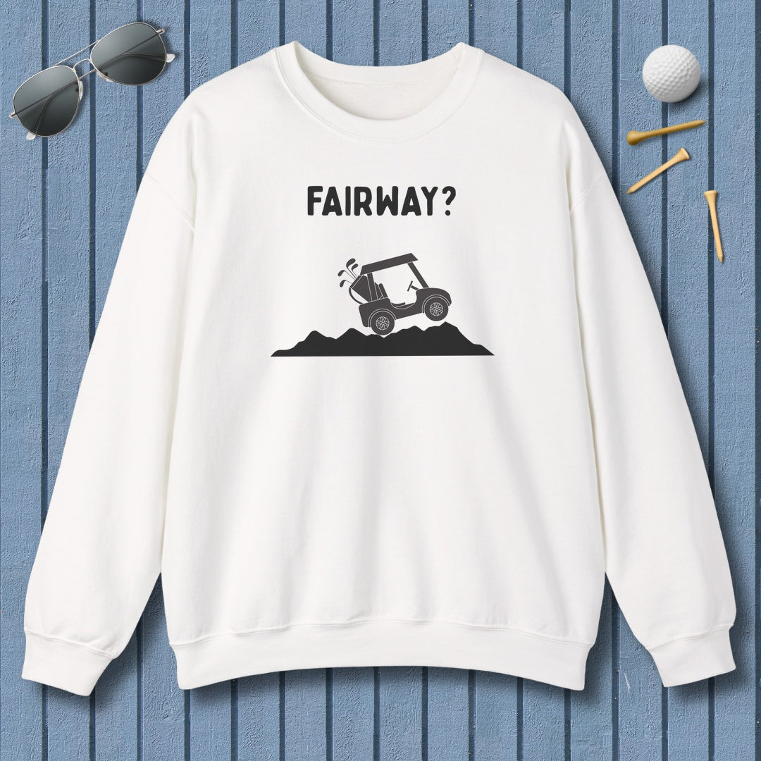 Fairway? - Adult Golf Sweatshirt in White