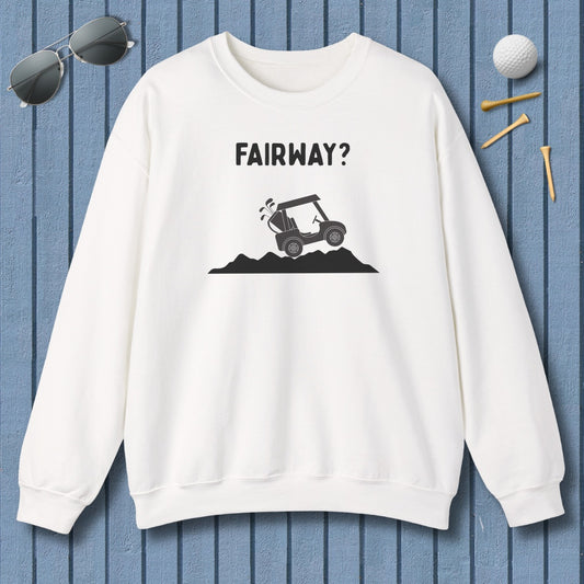 Fairway? - Adult Golf Sweatshirt in White