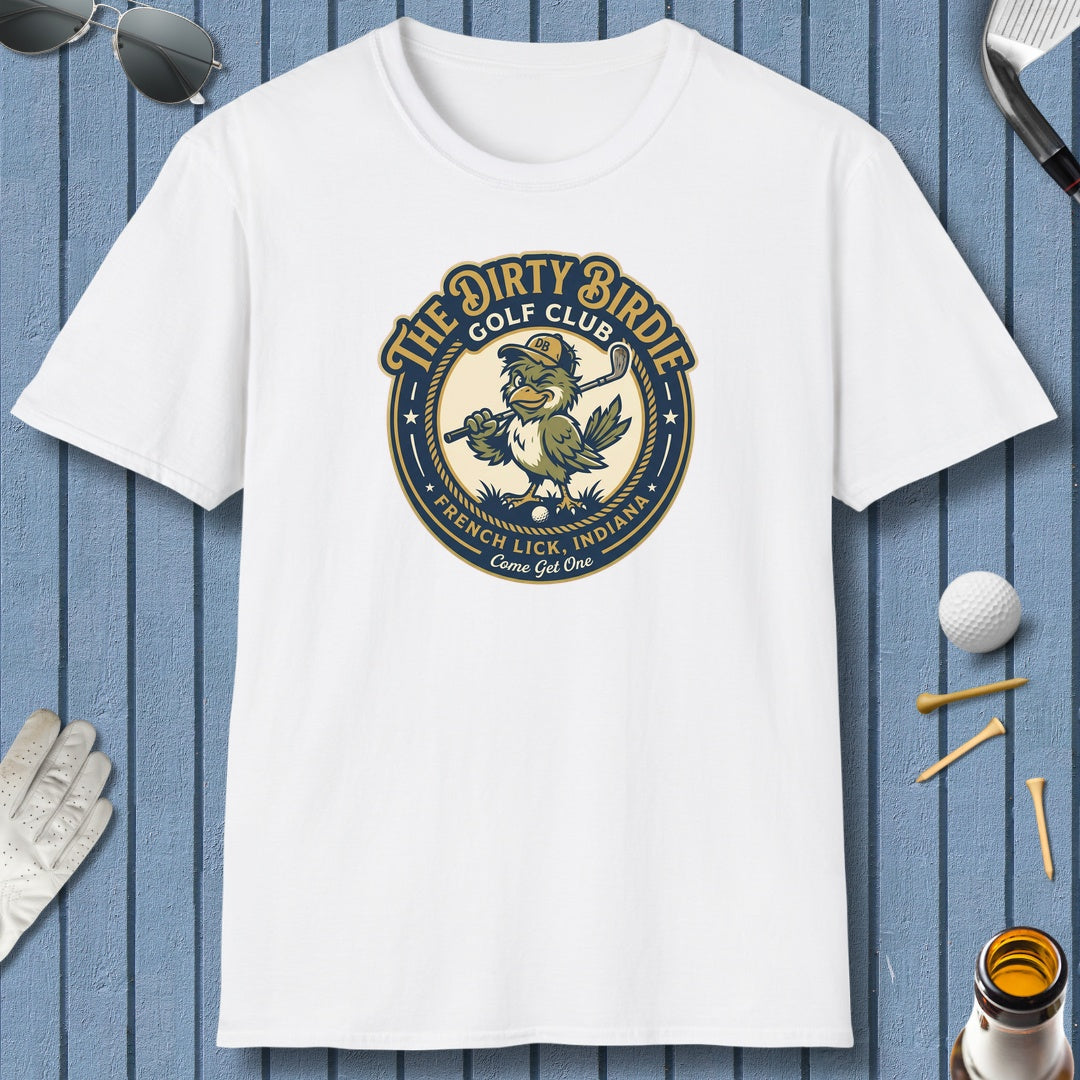 The Dirty Birdie Golf Club - French Lick, Indiana - Adult Golf T-Shirt in White