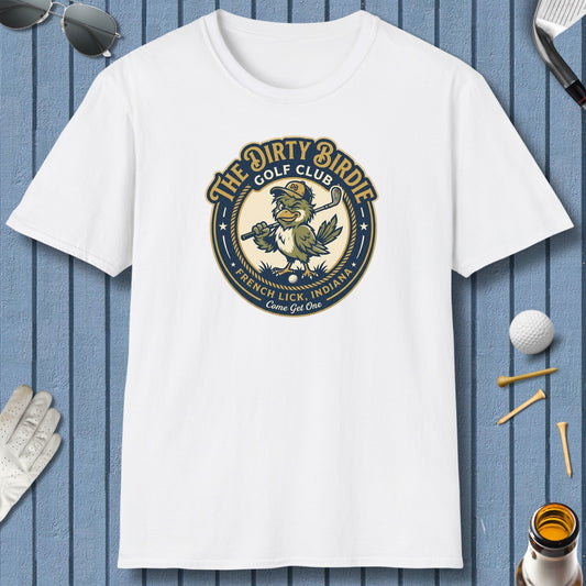 The Dirty Birdie Golf Club - French Lick, Indiana - Adult Golf T-Shirt in White