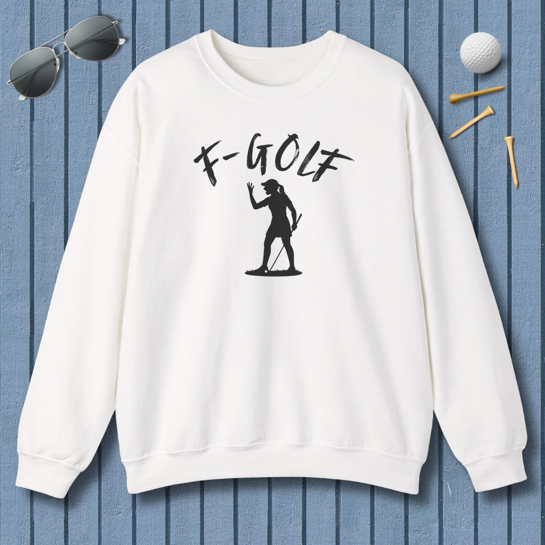 F-Golf (Female) - Adult Golf Sweatshirt in White