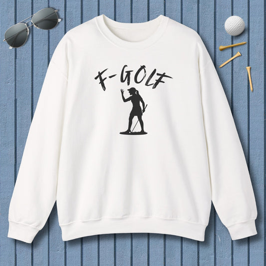 F-Golf (Female) - Adult Golf Sweatshirt in White