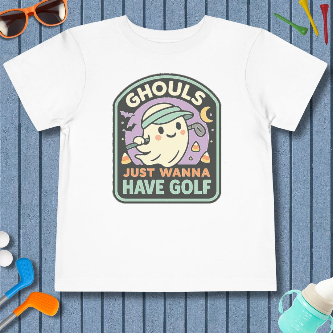 Ghouls Just Wanna Have Golf - Toddler Golf T-Shirt in White