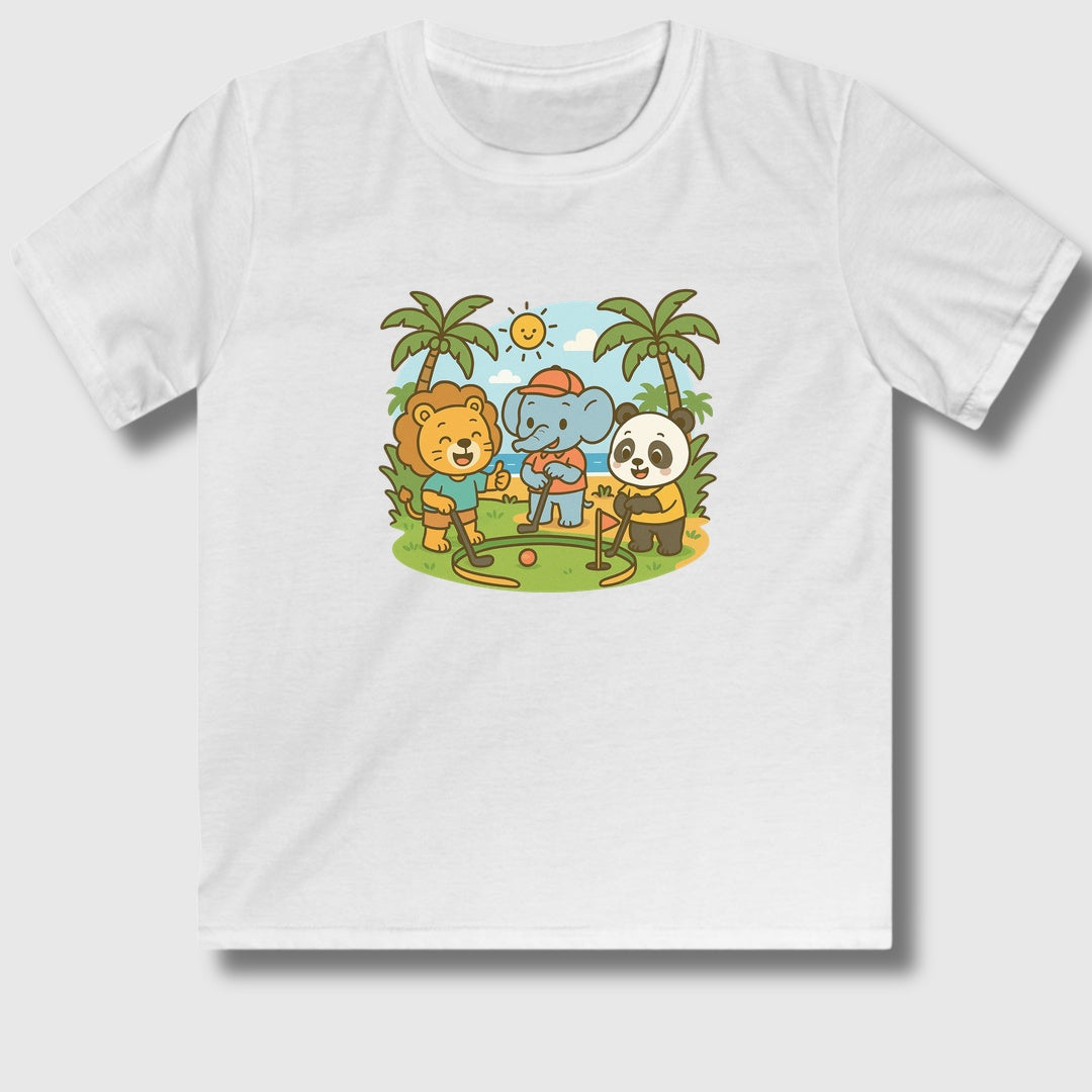 It's a zoo out here - Youth Golf T-Shirt in White