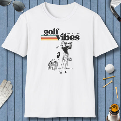 Golf Vibes Retro - Adult Golf T-Shirt in White