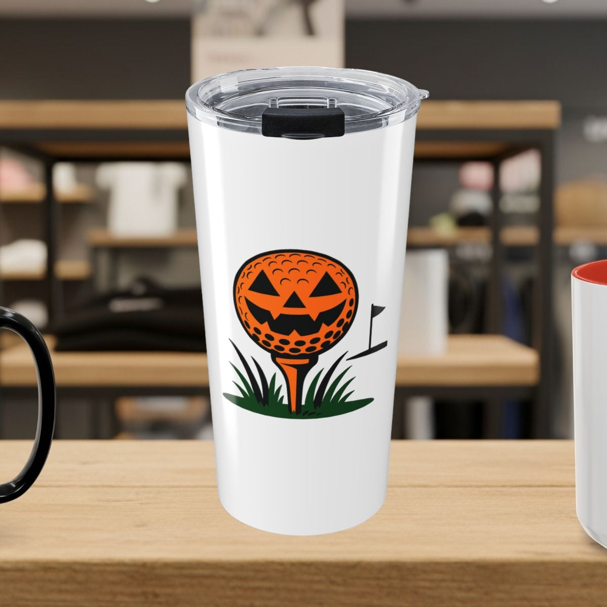 Tee Time Terror - 20oz Tumbler in White