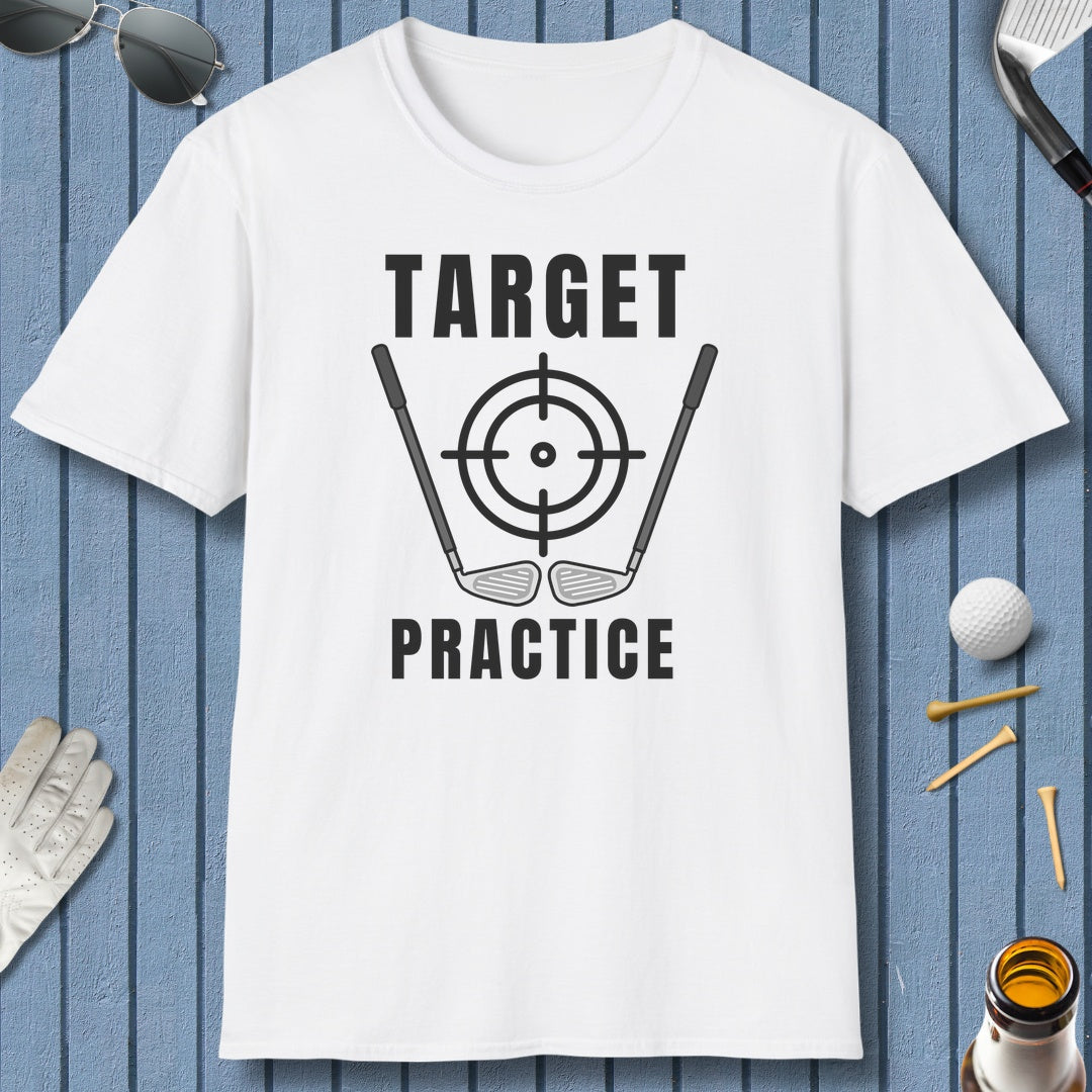 Target Practice - Adult Golf T-Shirt in White