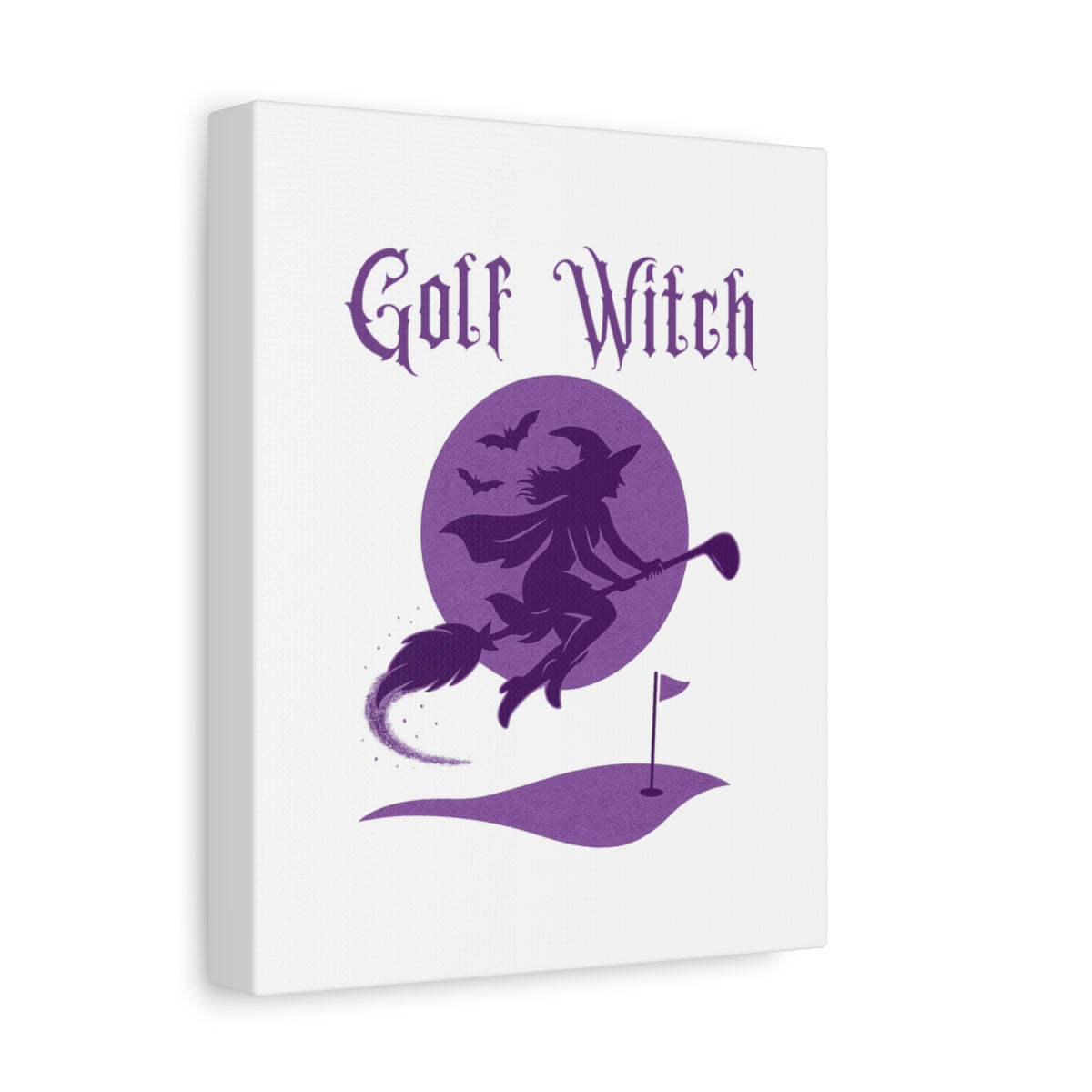 Golf Witch - Canvas Wall Art - White - 8×10 - front