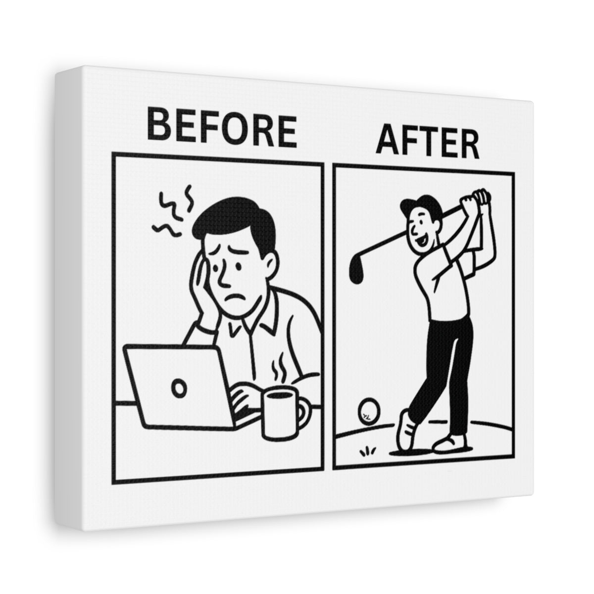 Before & After - Canvas Wall Art - White - 8×10 - front