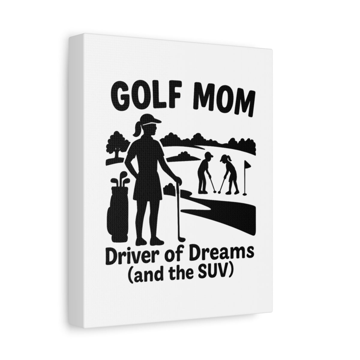 Golf Mom - Canvas Wall Art - White - 8×10 - front